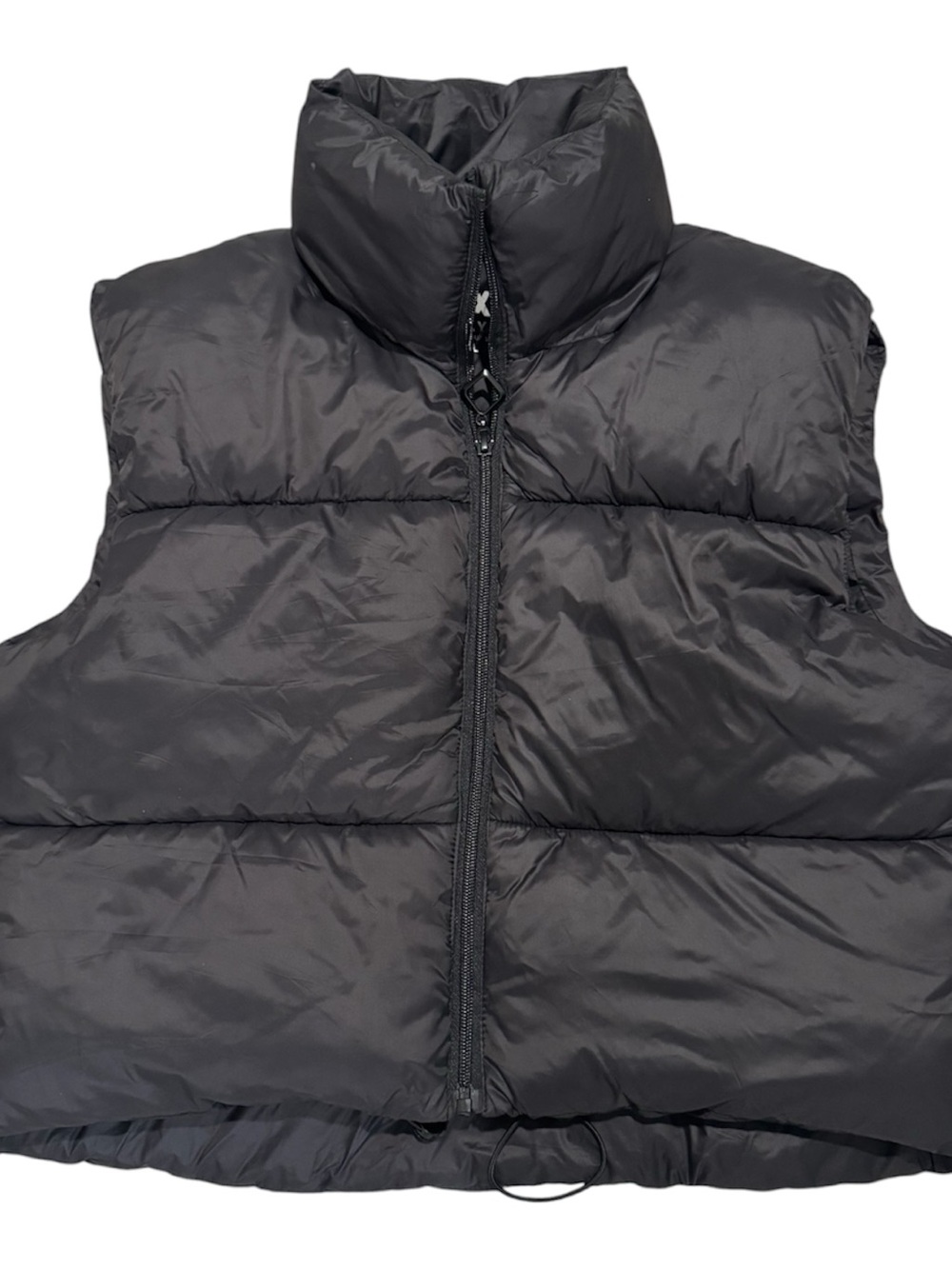 ❤️NWOT Women’s ANAYSN Classic Black Cropped Fall Winter Minimalist Puffer Vest L